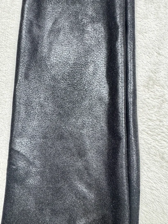 Spanx Faux Leather Crackle Black Leggings Size Small - Picture 13 of 16